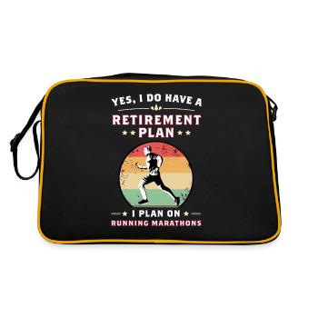Marathon Gift for the Marathon Runner. Yes, I Do - Retro Bag - black/gold - Back