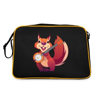 Écureuil banjo musicien rongeur petit animal - Sac Retro - noir/or - Dos