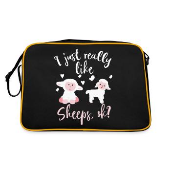 Mouton agneau ferme enfants mouton amant - Sac Retro - noir/or - Dos