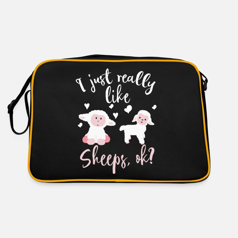 Schafe Lamm Bauernhof Kinder Schaf Liebhaber Retro Tasche