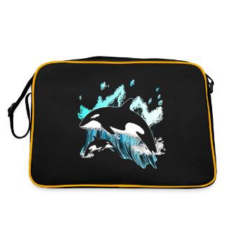 Killer whale - Retro Bag - black/gold - Back