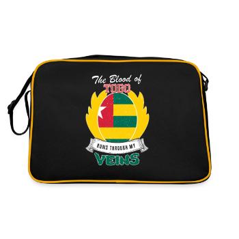 Le sang du Togo coule dans mes veines - Sac Retro - noir/or - Dos