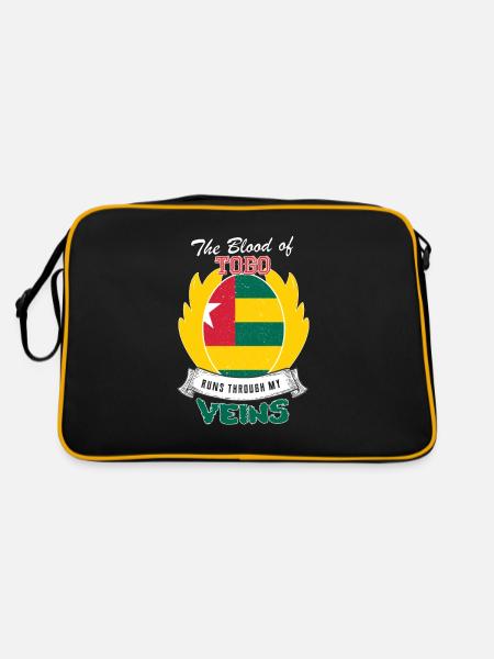 Le sang du Togo coule dans mes veines - Sac Retro - noir/or - Dos
