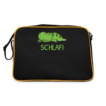 Schlafi Schlaf - Retro Tasche - Schwarz/Gold - Hinten