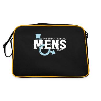 Männertag - Retro Tasche - Schwarz/Gold - Hinten