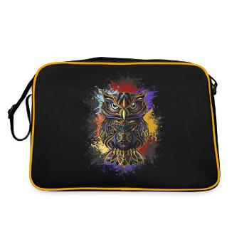 Cadeau chouette - Sac Retro - noir/or - Dos