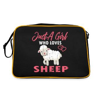 juste une fille qui aime les moutons - Sac Retro - noir/or - Dos