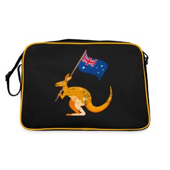 Drapeau australien - Sac Retro - noir/or - Dos