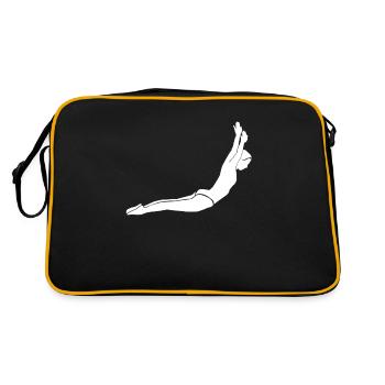 Trampoline gymnastics stretch somersault - Retro Bag - black/gold - Back