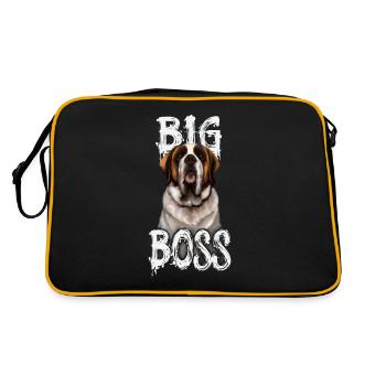 Chien Saint Bernard cadeau propriétaire Saint Bernard - Sac Retro - noir/or - Dos