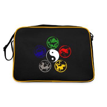 Cinq éléments expert en tai-chi et artiste martial G - Sac Retro - noir/or - Dos