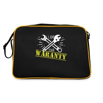 Witziges KFZ Mechaniker Garantie Shirt Werkzeug - Retro Tasche - Schwarz/Gold - Hinten