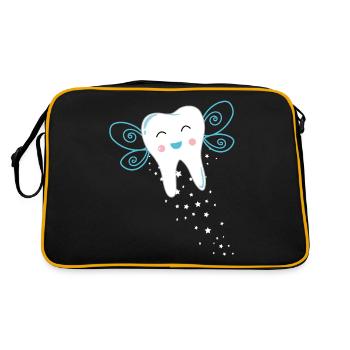 Assistante dentaire Cadeau Petite souris Pour dames - Sac Retro - noir/or - Dos