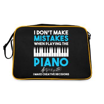 Professeur de piano pianiste - Sac Retro - noir/or - Dos