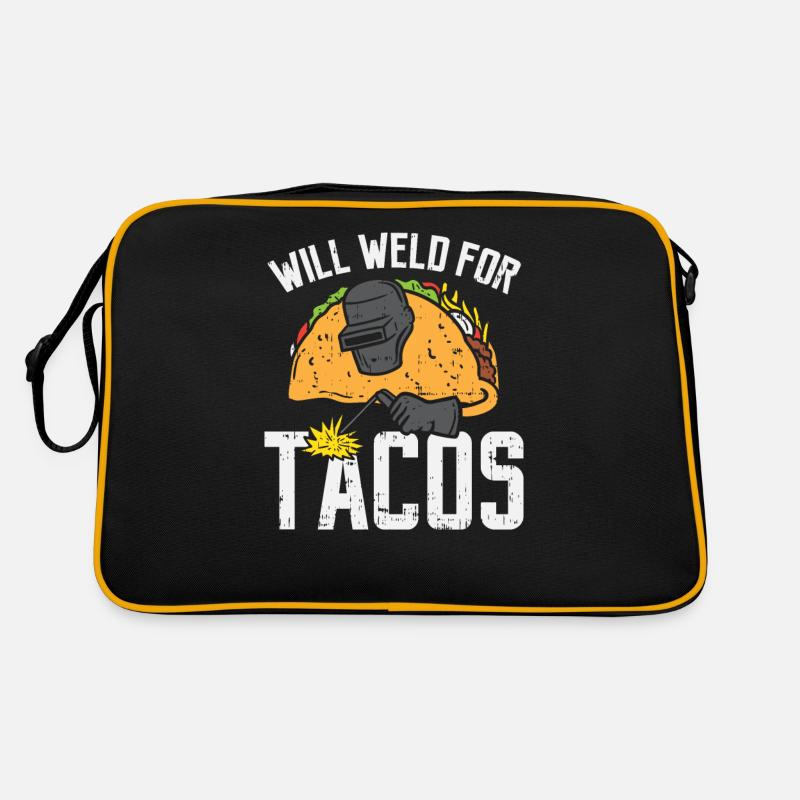 Will Weld for tacos - Schweißer Schweißen Taco Retro Tasche