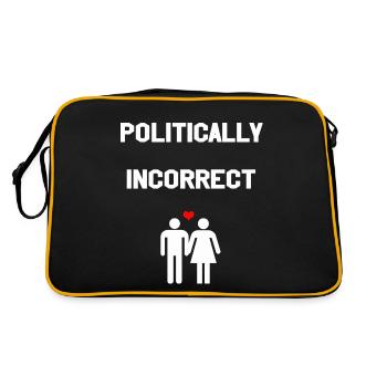 straight politically incorrect Gift idea - Retro Bag - black/gold - Back