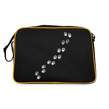 racoon - Retro Bag - black/gold - Back