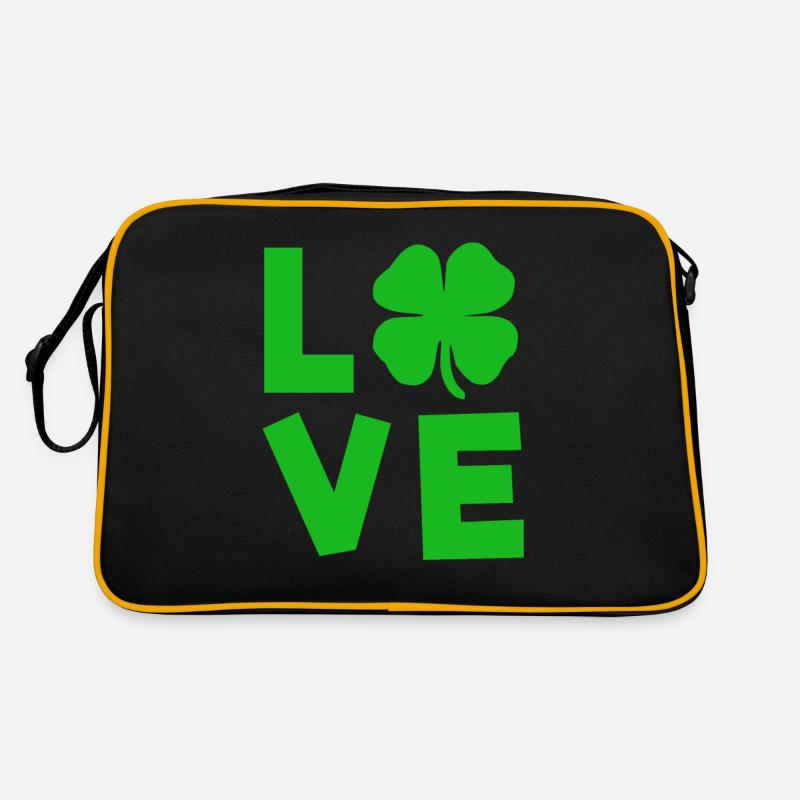 St Patricks day Liebe Retro Tasche