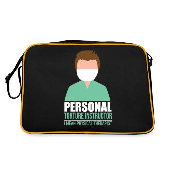 Physiotherapist physiotherapy git idea - Retro Bag - black/gold - Back