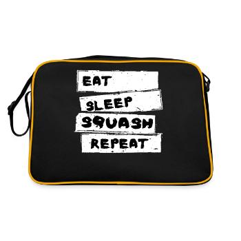 Squash - Squash Shirt - Retro Tasche - Schwarz/Gold - Hinten