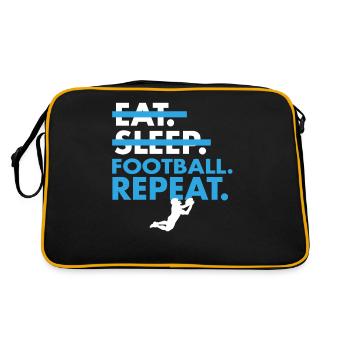 Good Eat Sleep Football Repeat T-shirt - Retro Bag - black/gold - Back
