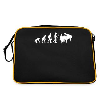 Evolution Entwicklung Klavier Piano - Retro Tasche - Schwarz/Gold - Hinten