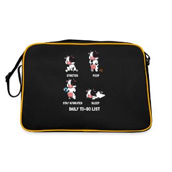 Vache à faire la liste - Sac Retro - noir/or - Dos