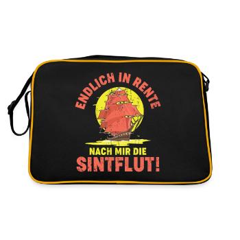 ENDLICH IN RENTE - Retro Tasche - Schwarz/Gold - Hinten