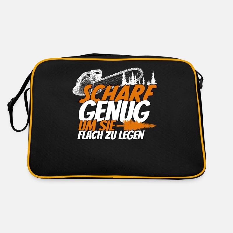 Holzfäller Scharf genug um sie flach zu legen Retro Tasche