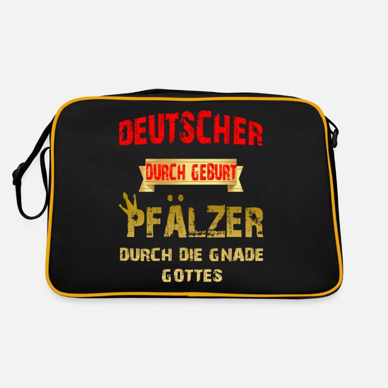 Deutscher durch Geburt Pfälzer durch Gnade Gottes Retro Tasche