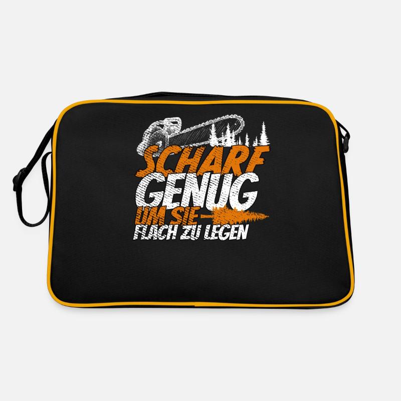 Holzfäller Scharf genug um sie flach zu legen Retro Tasche