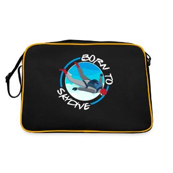 Né à Skydive - Sac Retro - noir/or - Dos