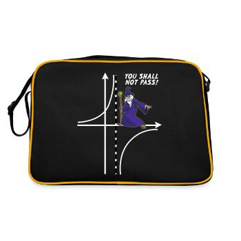 13 YOU SHALL NOT PASS Mathe Parabel - Retro Tasche - Schwarz/Gold - Hinten