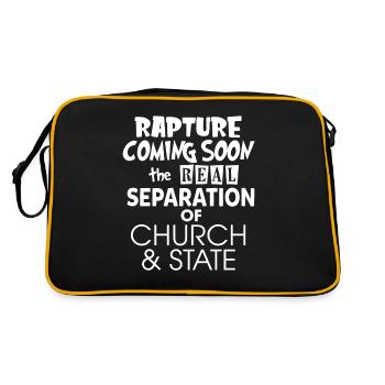 Rapture Coming Soon The Real Separation Of Church - Retro Bag - black/gold - Back
