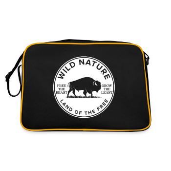 Büffel - Retro Tasche - Schwarz/Gold - Hinten