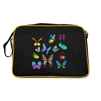 Papillon insecte cocon - Sac Retro - noir/or - Dos
