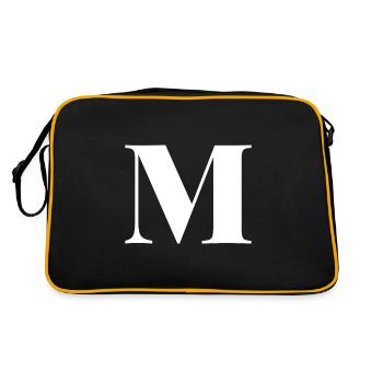 M letter - Retro Bag - black/gold - Back