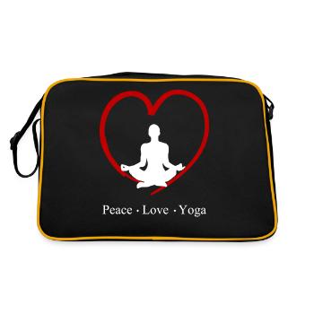 Vêtements de yoga Namaste pour femmes, hommes et enfants - Sac Retro - noir/or - Dos