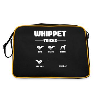 Whippet Tricks , Lévriers Idées cadeaux - Sac Retro - noir/or - Dos
