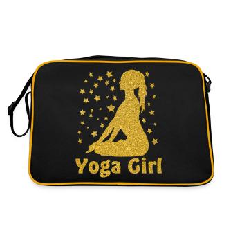 Vêtements de yoga fille de yoga pour femmes et filles - Sac Retro - noir/or - Dos