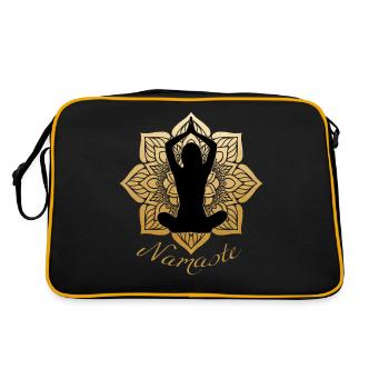 Vêtements de yoga Namaste pour femmes, hommes et enfants - Sac Retro - noir/or - Dos