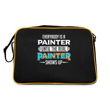 Peintre artiste pinceau peinture peut peinture - Sac Retro - noir/or - Dos