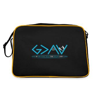 God Is Greater Than HIghs And Lows Disciple Und Ch - Retro Bag - black/gold - Back