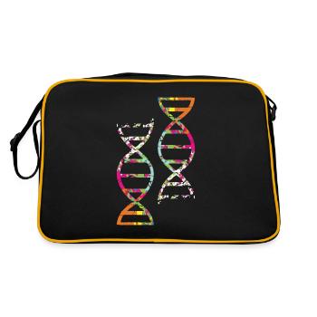 DNA molecule biologist or a geneticist gift - Retro Bag - black/gold - Back