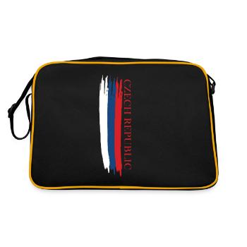 république tchèque peintures nationales - Sac Retro - noir/or - Dos