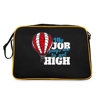Balloonist Ballooning Hot Air Balloon Pilot Fun - Retro Bag - black/gold - Back