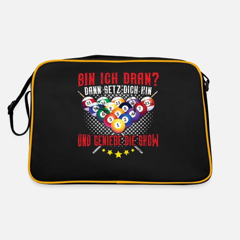 Billard - Retro Tasche - Schwarz/Gold
