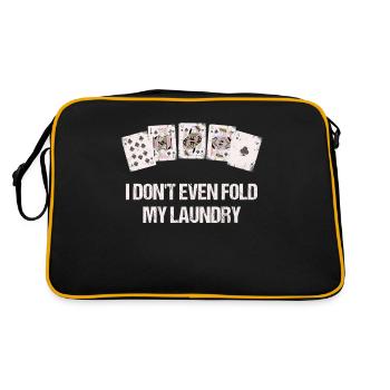Je ne plie même pas ma tenue de fan de poker de blanchisserie - Sac Retro - noir/or - Dos