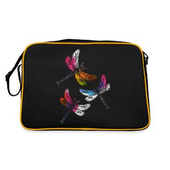 Dragonfly Insect Animal Lovers - Retro Bag - black/gold - Back