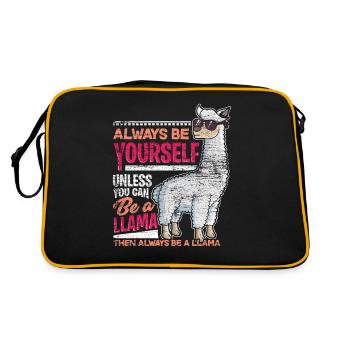 Animal lama - Sac Retro - noir/or - Dos
